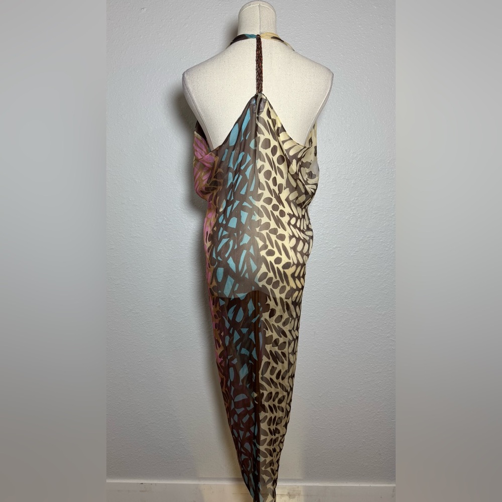 Subtle Luxury Mix Print Silk Scarf Vest One Size - Picture 6 of 12